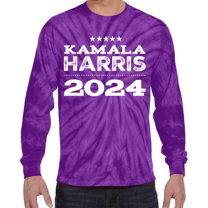 Kamala Harris For President 2024 Tie-Dye Long Sleeve Shirt