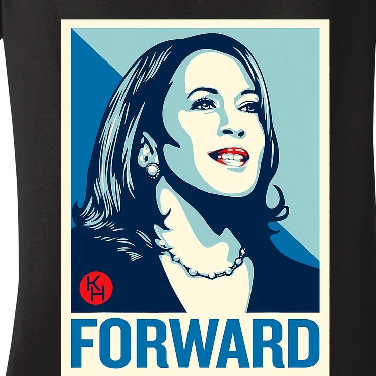 Kamala Harris Forward 2024 Women's V-Neck T-Shirt