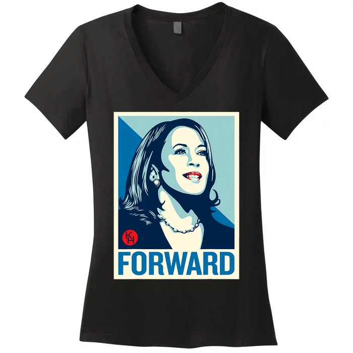 Kamala Harris Forward 2024 Women's V-Neck T-Shirt