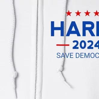 Kamala Harris For President Save Democray 2024 Gift Full Zip Hoodie