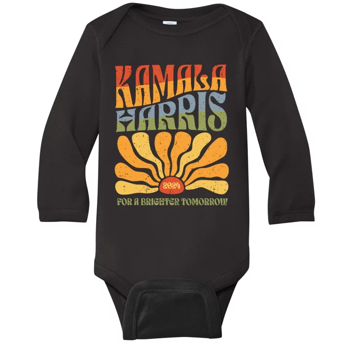 Kamala Harris For A Brighter Tomorrow 2024 Baby Long Sleeve Bodysuit