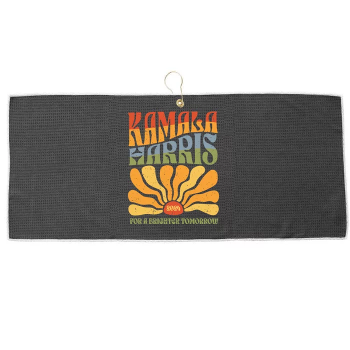 Kamala Harris For A Brighter Tomorrow 2024 Large Microfiber Waffle Golf Towel