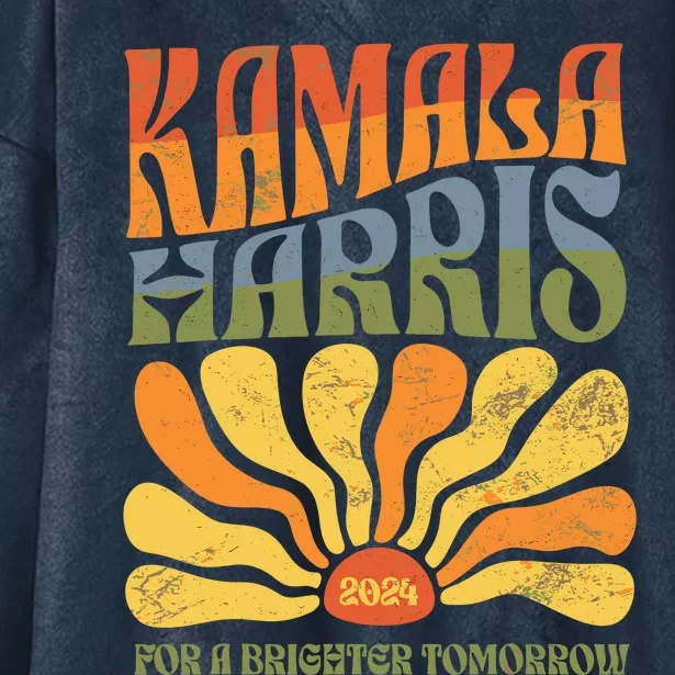 Kamala Harris For A Brighter Tomorrow 2024 Hooded Wearable Blanket