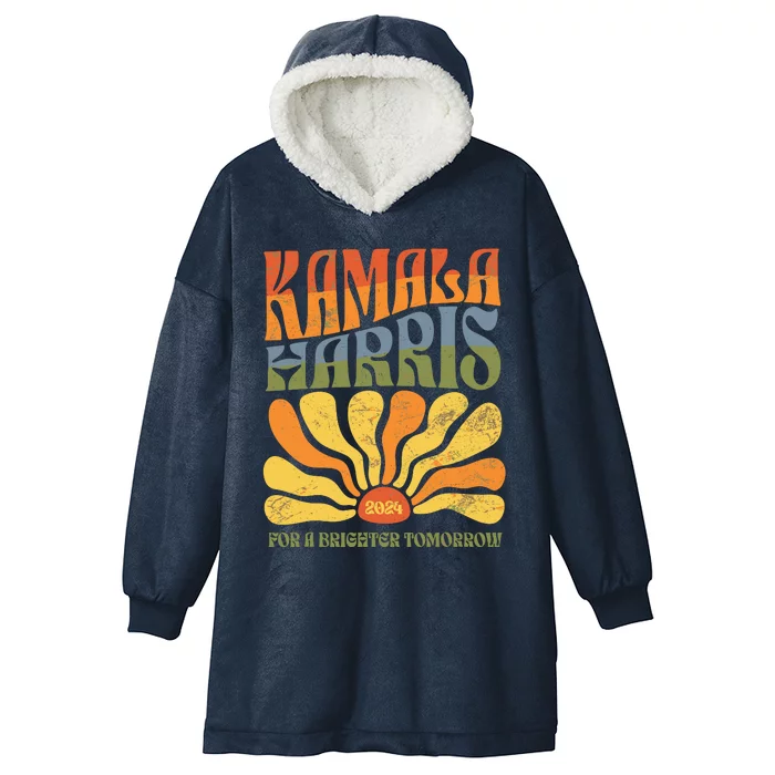 Kamala Harris For A Brighter Tomorrow 2024 Hooded Wearable Blanket