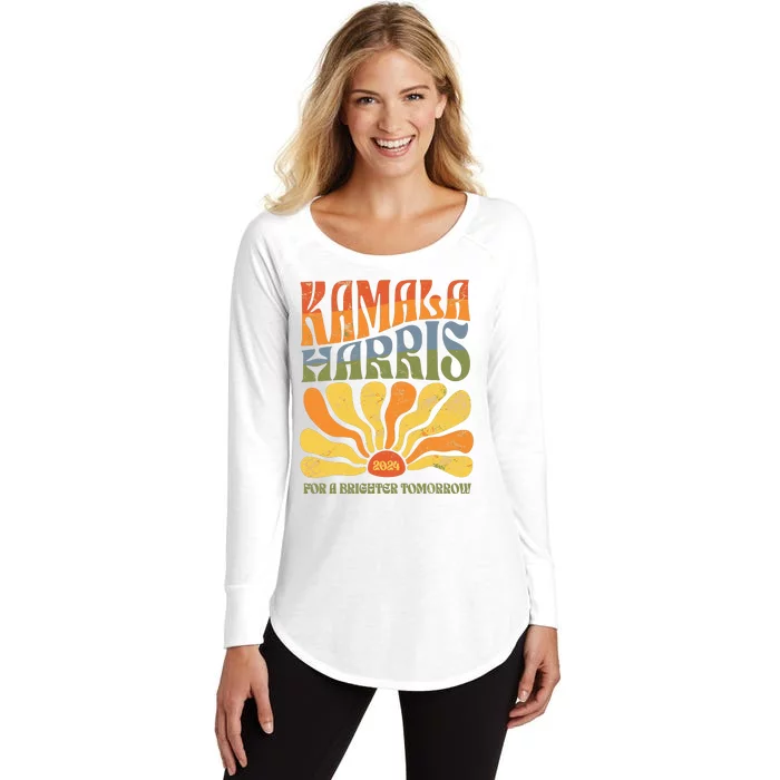 Kamala Harris For A Brighter Tomorrow 2024 Women's Perfect Tri Tunic Long Sleeve Shirt