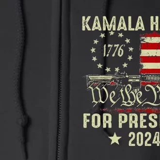 Kamala Harris For President 2024 Full Zip Hoodie