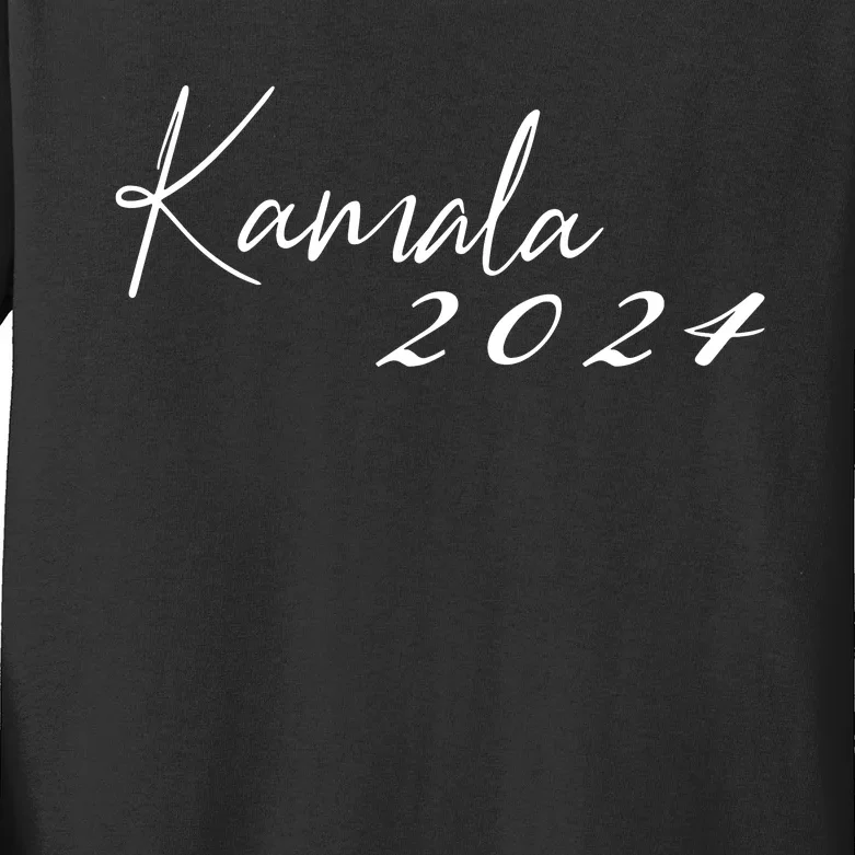 Kamala Harris For President 2024 Presidential Election Kids Long Sleeve Shirt