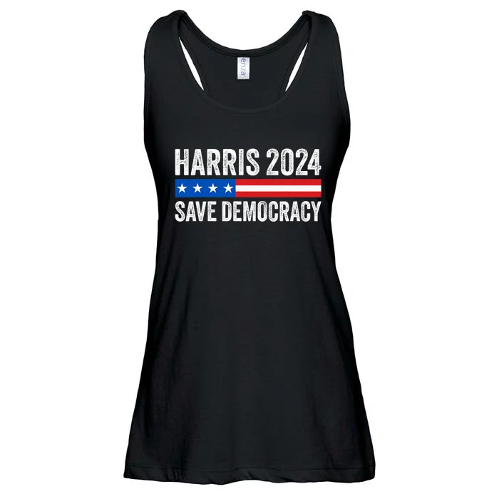 Kamala Harris For President 2024 Save Democracy Ladies Essential Flowy Tank