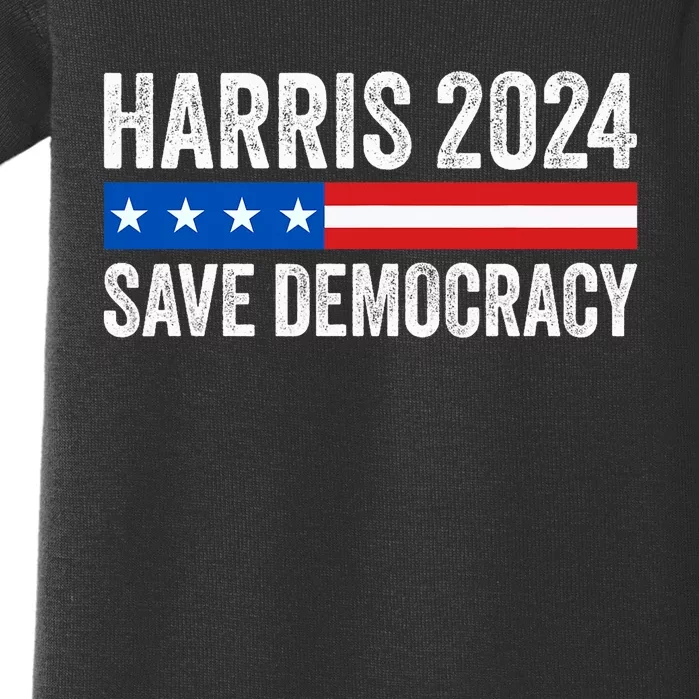 Kamala Harris For President 2024 Save Democracy Baby Bodysuit