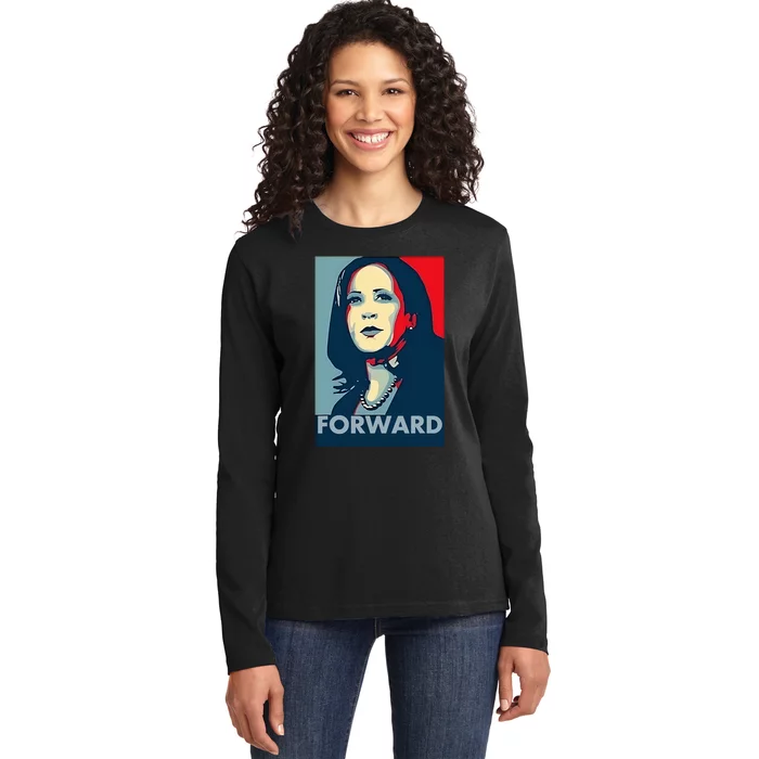 Kamala Harris Forward 2024 Ladies Long Sleeve Shirt