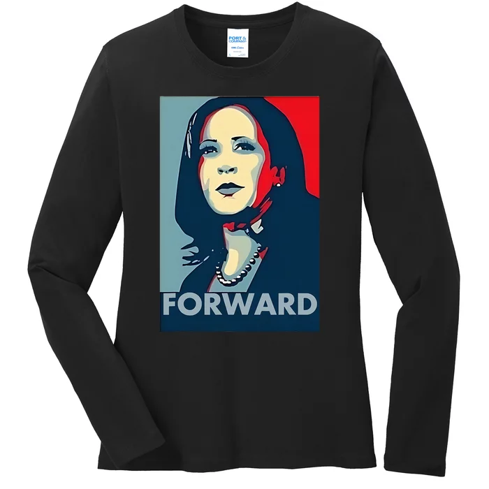 Kamala Harris Forward 2024 Ladies Long Sleeve Shirt