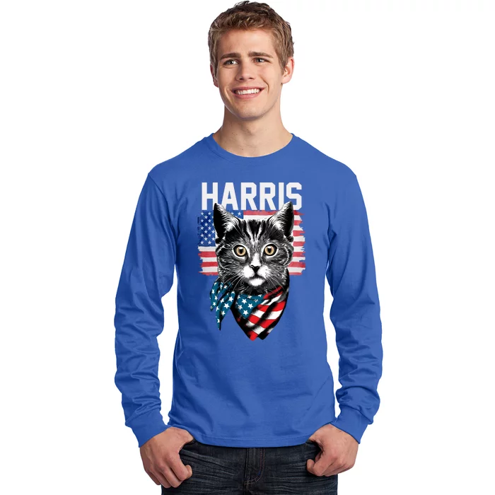 Kamala Harris For President 2024 Funny Cat Lady Long Sleeve Shirt