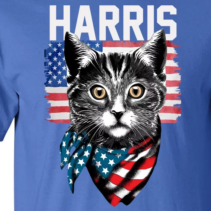 Kamala Harris For President 2024 Funny Cat Lady Tall T-Shirt