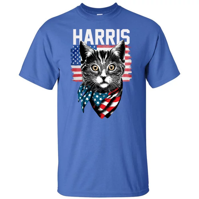 Kamala Harris For President 2024 Funny Cat Lady Tall T-Shirt