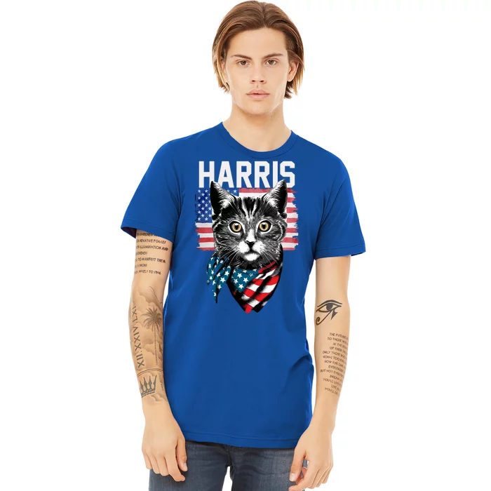 Kamala Harris For President 2024 Funny Cat Lady Premium T-Shirt