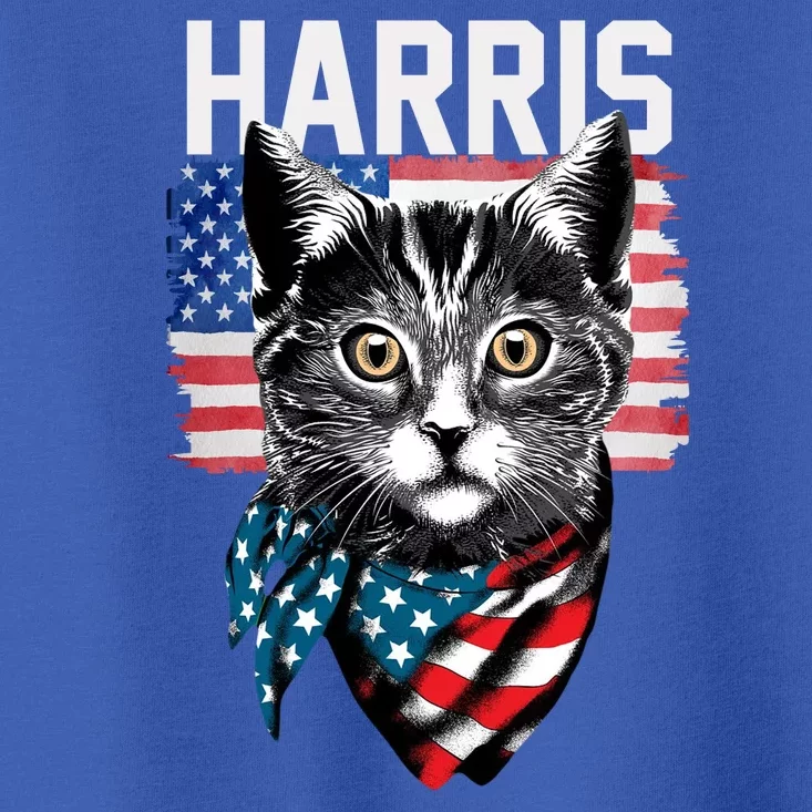 Kamala Harris For President 2024 Funny Cat Lady Toddler T-Shirt