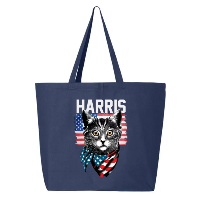 Kamala Harris For President 2024 Funny Cat Lady 25L Jumbo Tote