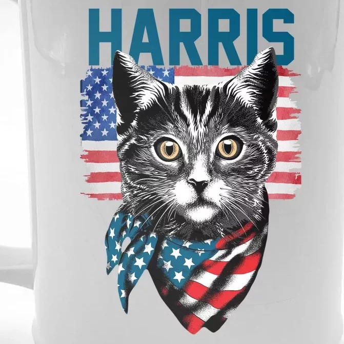 Kamala Harris For President 2024 Funny Cat Lady Front & Back Beer Stein