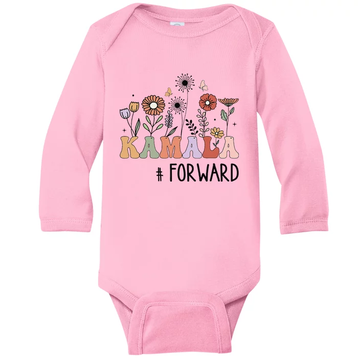 Kamala Harris Forward 2024 Presidential Election President Baby Long Sleeve Bodysuit