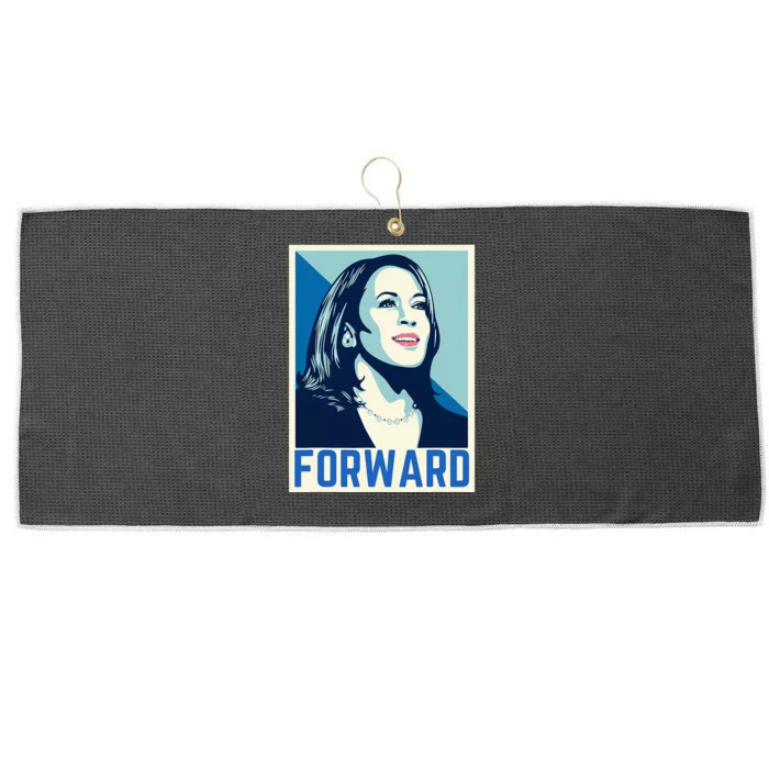 Kamala Harris Forward 2024 Large Microfiber Waffle Golf Towel