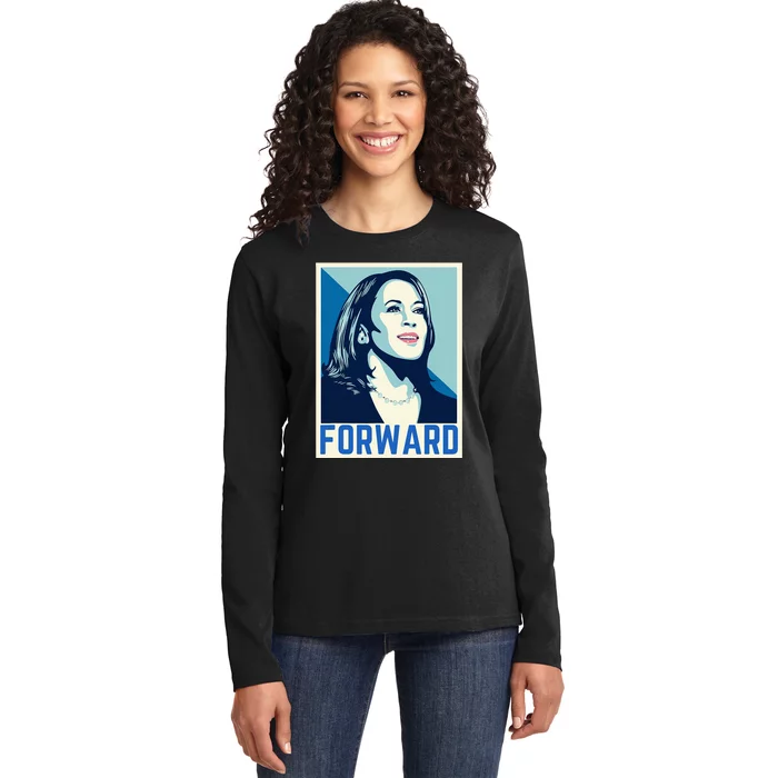 Kamala Harris Forward 2024 Ladies Long Sleeve Shirt