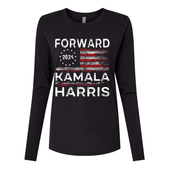 Kamala Harris Forward 2024 Presidential Election President Womens Cotton Relaxed Long Sleeve T-Shirt