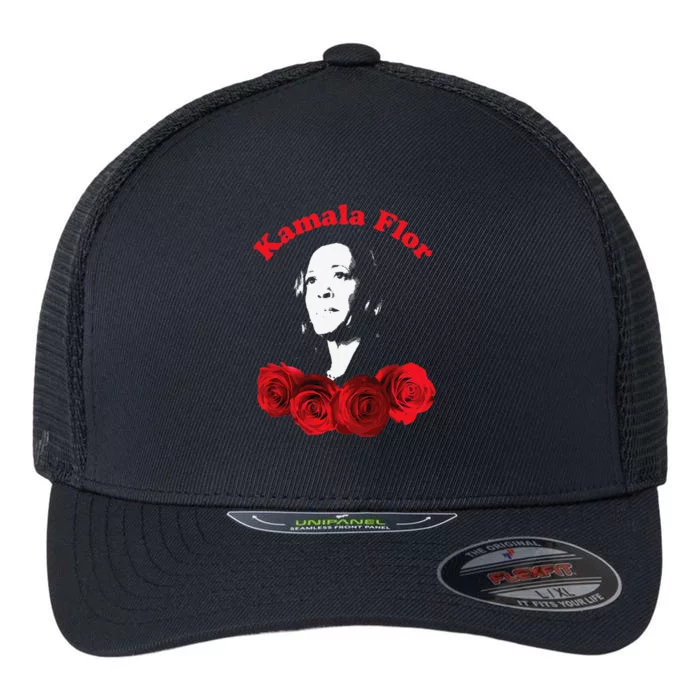 Kamala Harris For President Mexicans For Kamala Kamala Flor Flexfit Unipanel Trucker Cap