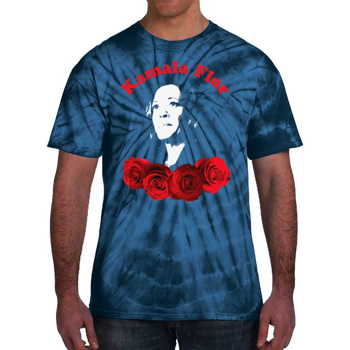 Kamala Harris For President Mexicans For Kamala Kamala Flor Tie-Dye T-Shirt