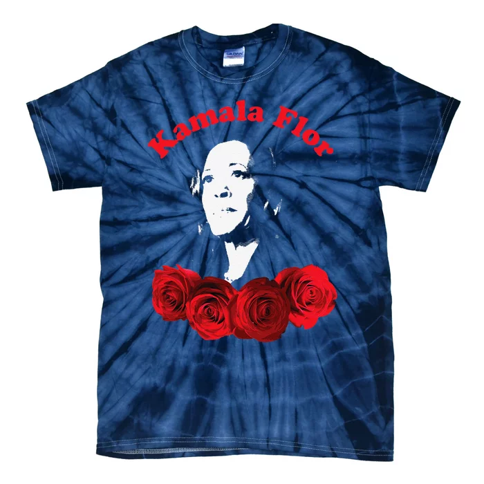 Kamala Harris For President Mexicans For Kamala Kamala Flor Tie-Dye T-Shirt