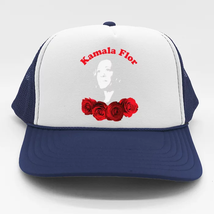 Kamala Harris For President Mexicans For Kamala Kamala Flor Trucker Hat