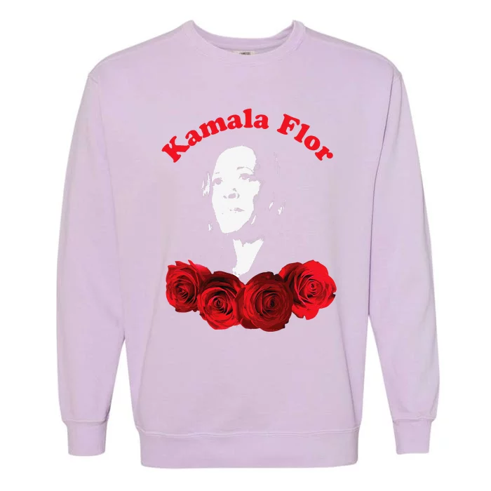 Kamala Harris For President Mexicans For Kamala Kamala Flor Garment-Dyed Sweatshirt