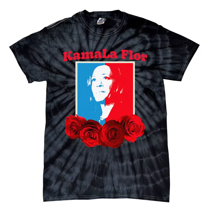 Kamala Harris For President Mexicans For Kamala Kamala Flor Tie-Dye T-Shirt