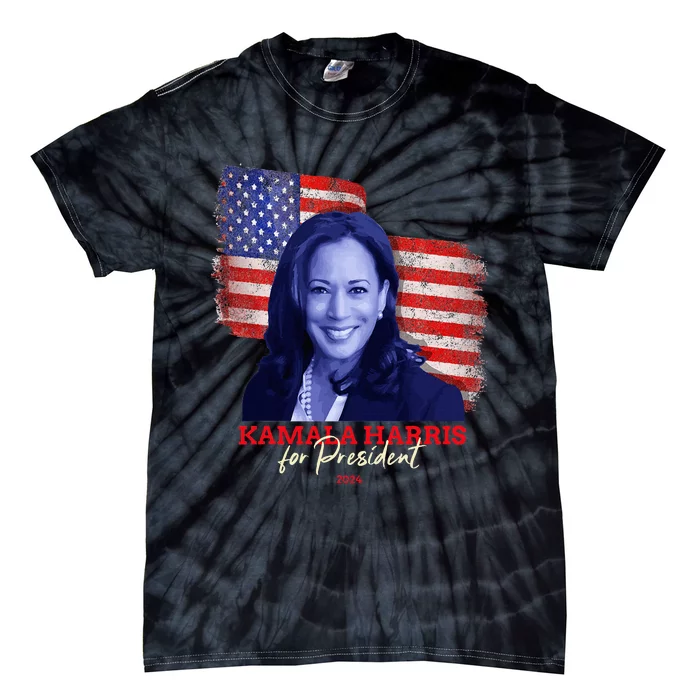 Kamala Harris For President 2024 Madam Vice President Tie-Dye T-Shirt