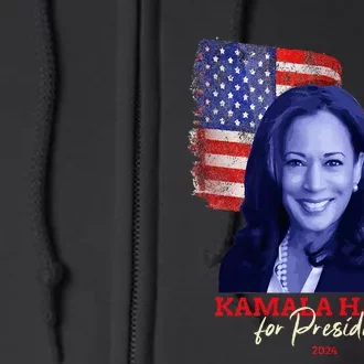 Kamala Harris For President 2024 Madam Vice President Full Zip Hoodie