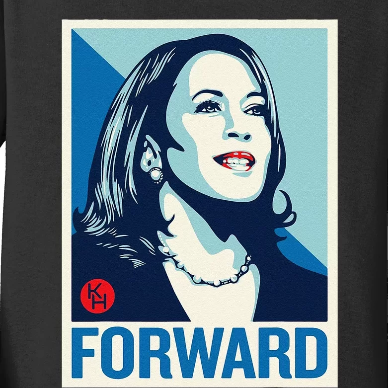 Kamala Harris Forward 2024 Presidential Election President Gift Kids Long Sleeve Shirt