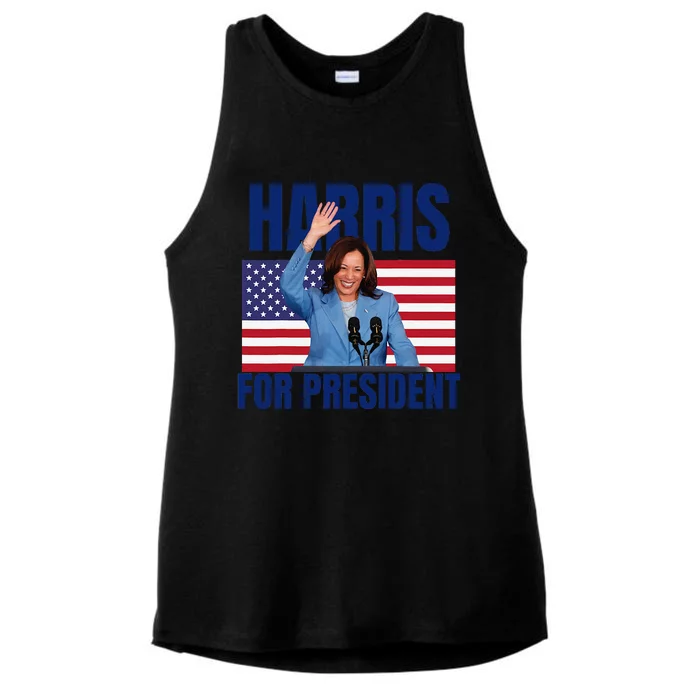 Kalama Harris For President 2024 Ladies Tri-Blend Wicking Tank