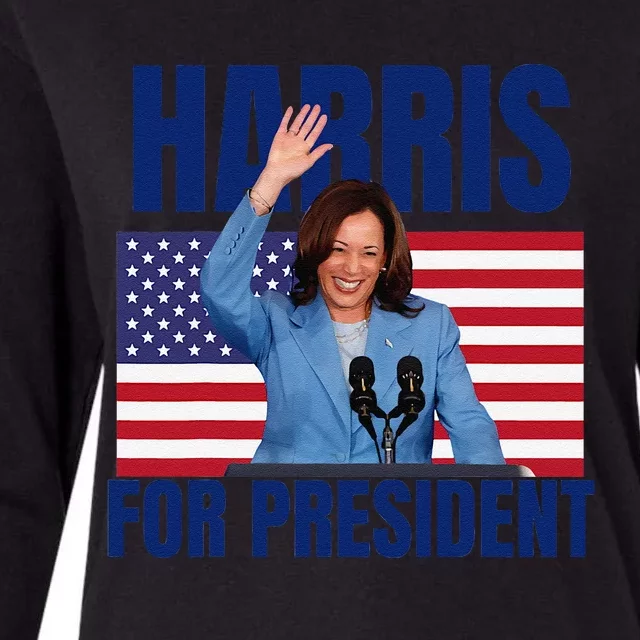 Kalama Harris For President 2024 Womens Cotton Relaxed Long Sleeve T-Shirt