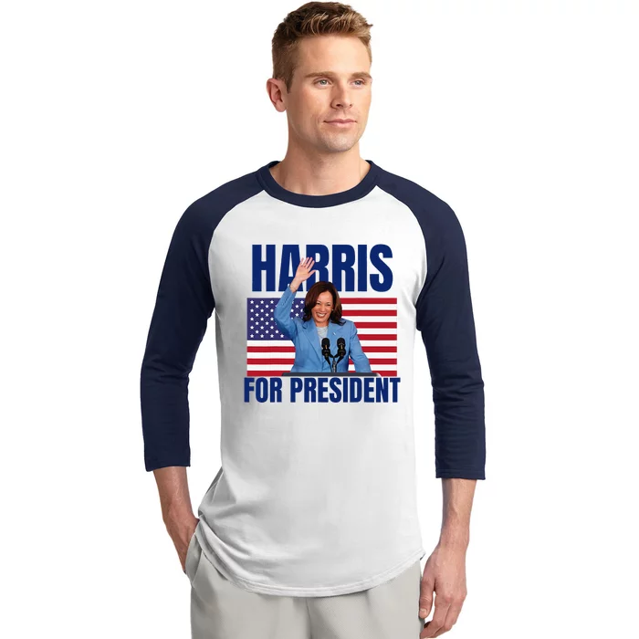 Kalama Harris For President 2024 Baseball Sleeve Shirt