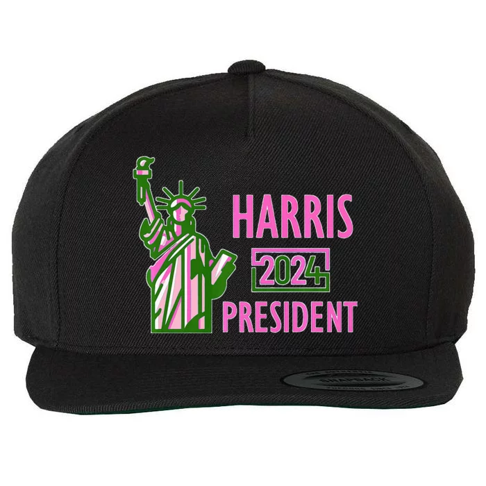 Kamala Harris For President 2024 Wool Snapback Cap