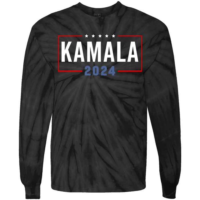 Kamala Harris For President 2024 Tie-Dye Long Sleeve Shirt