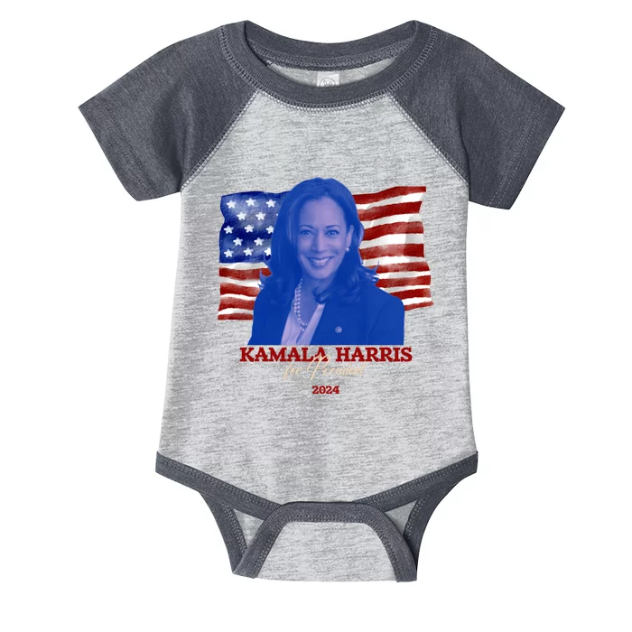 Kamala Harris For President Usa 2024 Madam Infant Baby Jersey Bodysuit