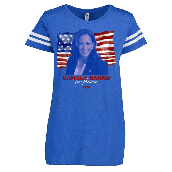 Kamala Harris For President Usa 2024 Madam Enza Ladies Jersey Football T-Shirt