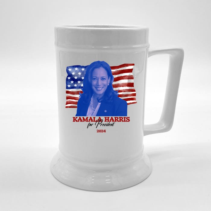 Kamala Harris For President Usa 2024 Madam Front & Back Beer Stein