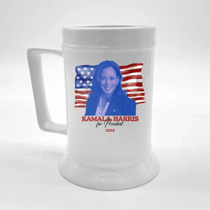 Kamala Harris For President Usa 2024 Madam Front & Back Beer Stein