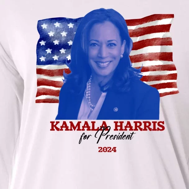 Kamala Harris For President Usa 2024 Madam Cooling Performance Long Sleeve Crew