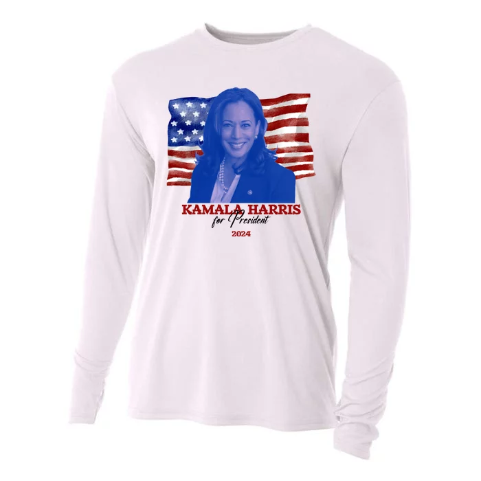 Kamala Harris For President Usa 2024 Madam Cooling Performance Long Sleeve Crew