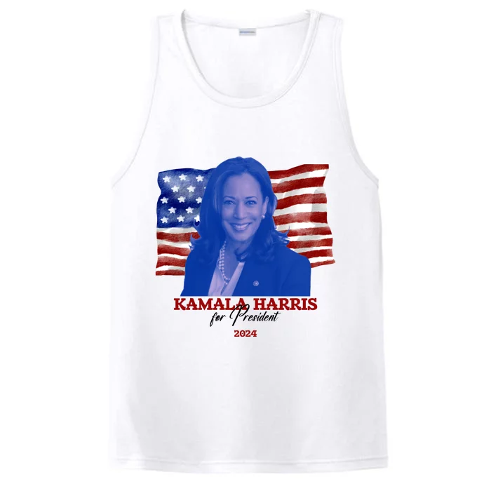 Kamala Harris For President Usa 2024 Madam Performance Tank