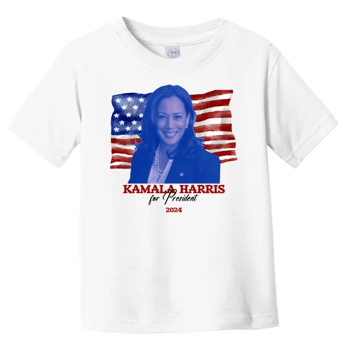 Kamala Harris For President Usa 2024 Madam Toddler T-Shirt