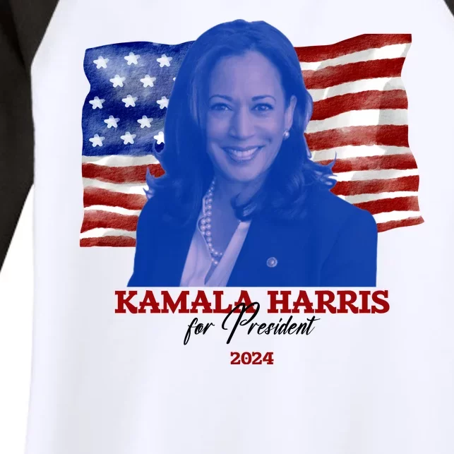 Kamala Harris For President Usa 2024 Madam Women's Tri-Blend 3/4-Sleeve Raglan Shirt