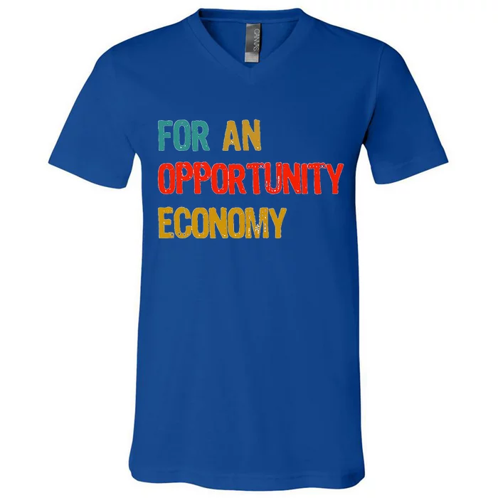 Kamala Harris For An Opportunity Economy V-Neck T-Shirt